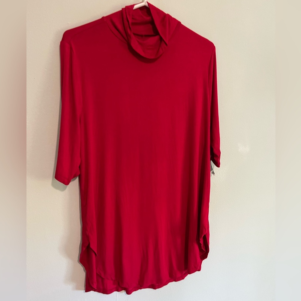 Torrid cowl high neck tunic shirt 1x red